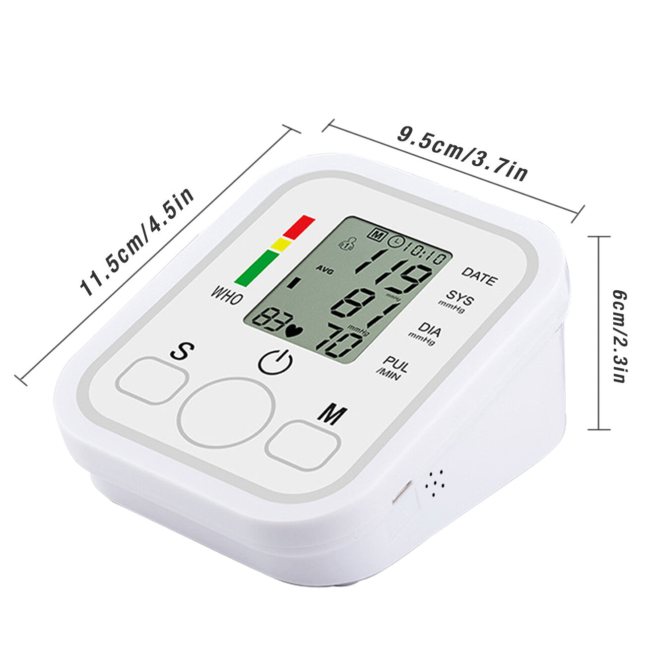 Automatic Blood Pressure Monitor - Upper Arm Cuff with Voice Guidance & Large Backlit Display