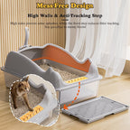 Premium Stainless Steel Cat Litter Box - Extra Large, Rust-Proof & Odor-Free