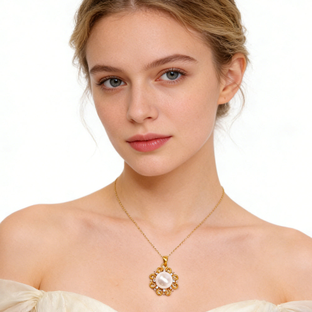 24K Gold Sun Pendant Necklace | Dainty Layering Choker for Women
