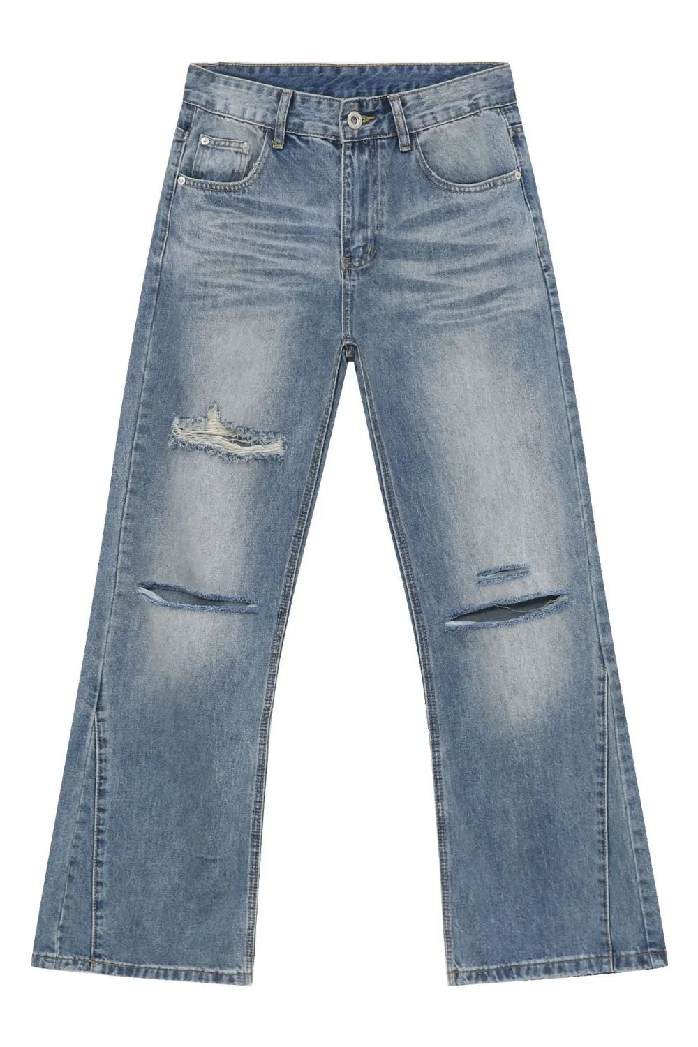 Men's Distressed Jeans | Classic Fit | Cotton Blend | Vintage Denim