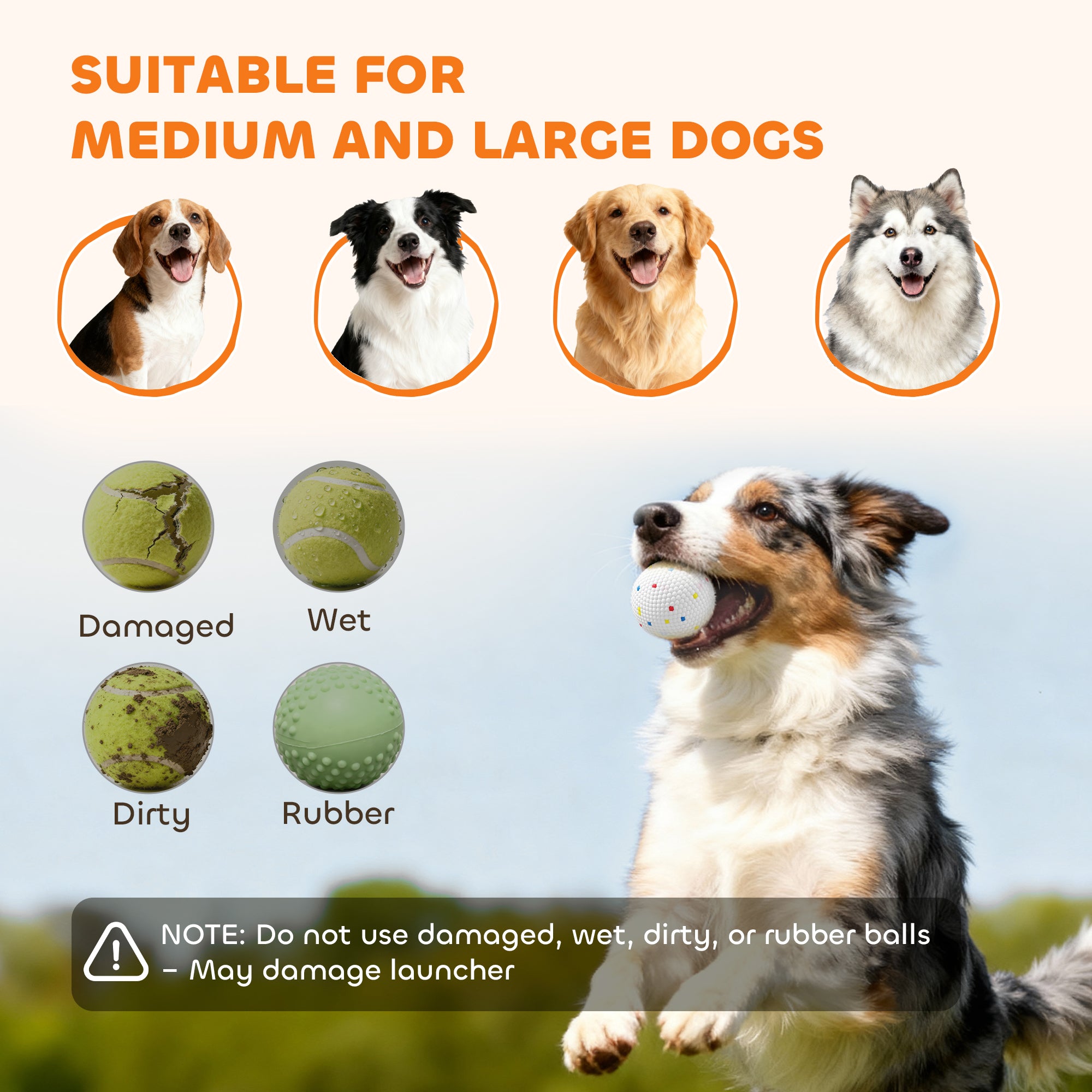 PawHut Automatic Dog Ball Launcher - Rechargeable Fetch Machine for Medium & Large Dogs