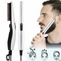 Men's Heated Beard Straightener Brush - Quick Styling Comb for Beard & Hair