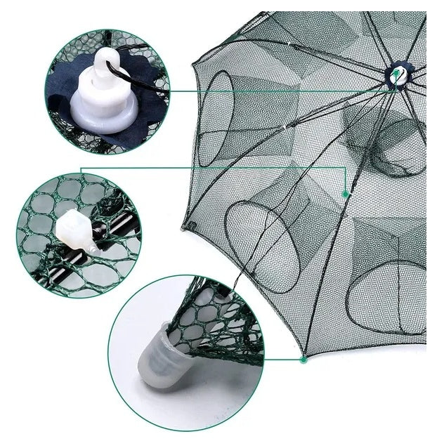 Collapsible Fishing Bait Trap - Easy Catch Crab, Crawfish & Minnow Net for Freshwater & Saltwater