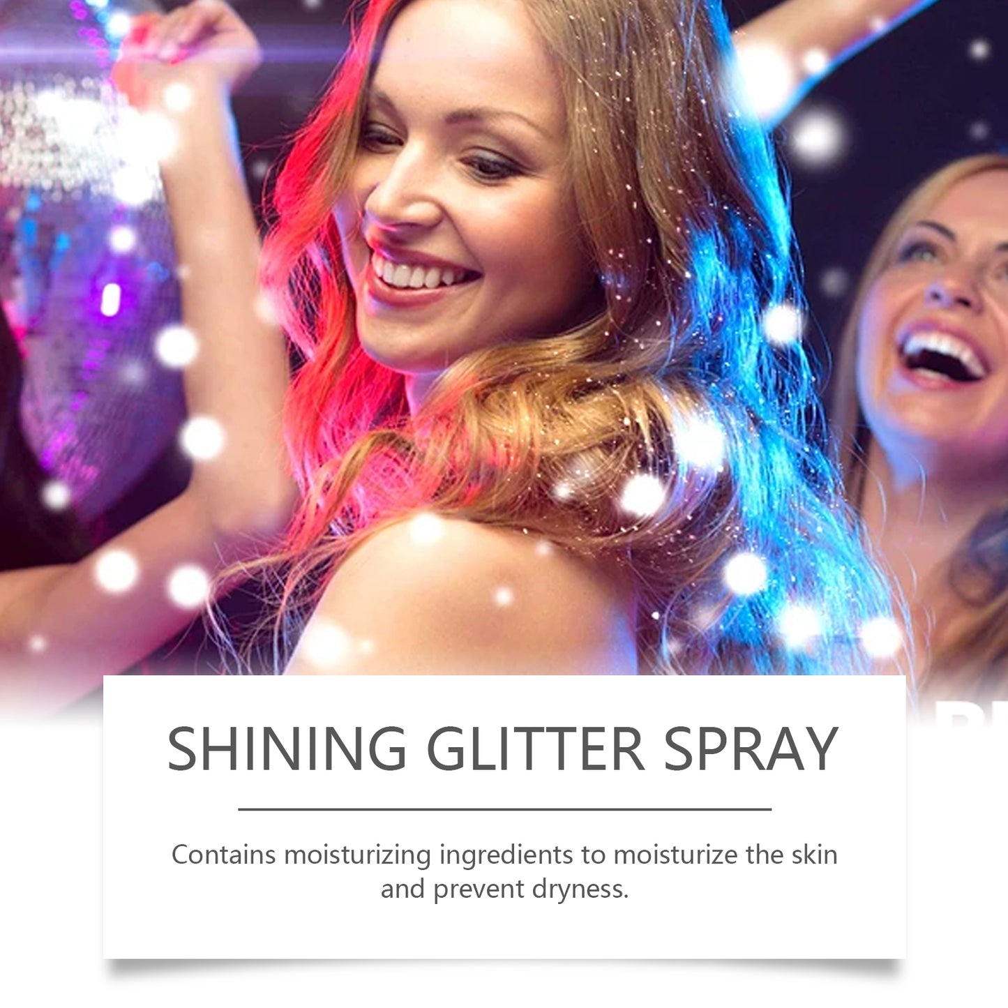 Body Glitter Spray – Long-Lasting Shimmer Highlighter for Face & Body | Vitamin E Formula