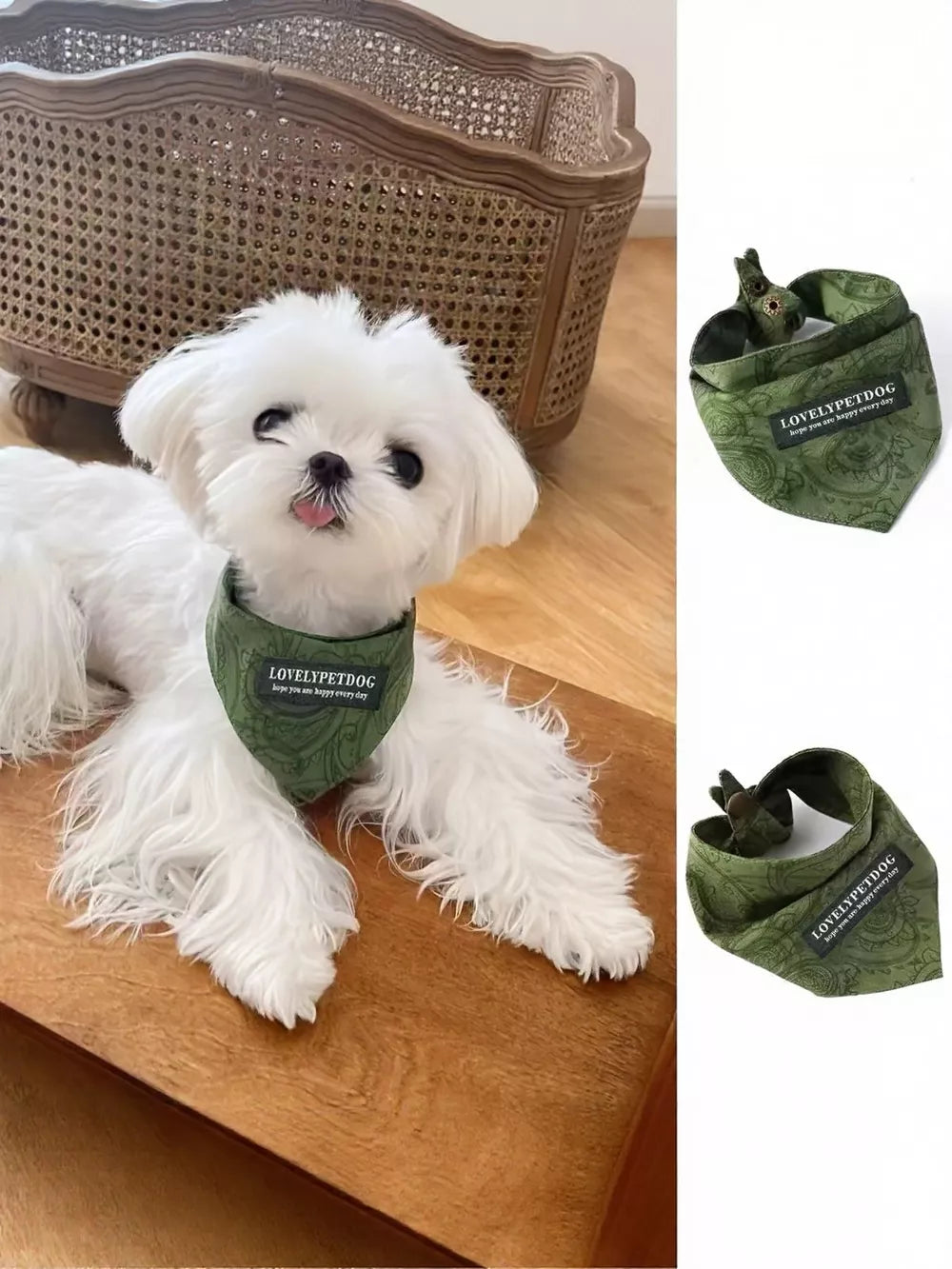 Lightweight Adjustable Pet Scarf – Soft Polyester for Dogs & Cats