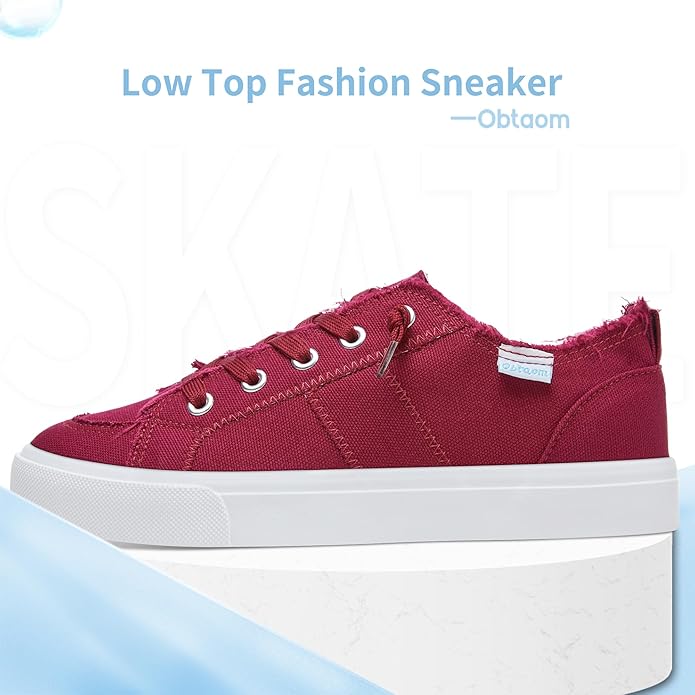 Women's Washed Canvas Slip-On Sneakers | Breathable Low-Top Casual Shoes
