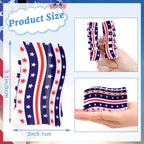 Patriotic Hair Clips Set – 3-Piece Red White & Blue American Flag Claw Clips for 4th of July, Memorial Day & More