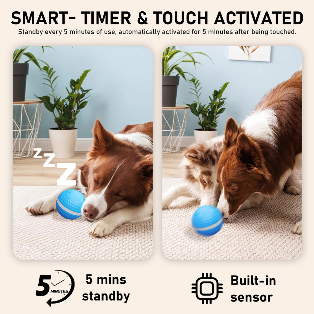 Interactive Dog Ball Toy – Motion-Activated Rolling Ball for Medium & Large Dogs