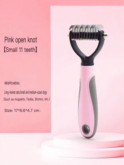 Deshedding Pet Hair Removal Comb | Stainless Steel Grooming Comb for Dogs & Cats
