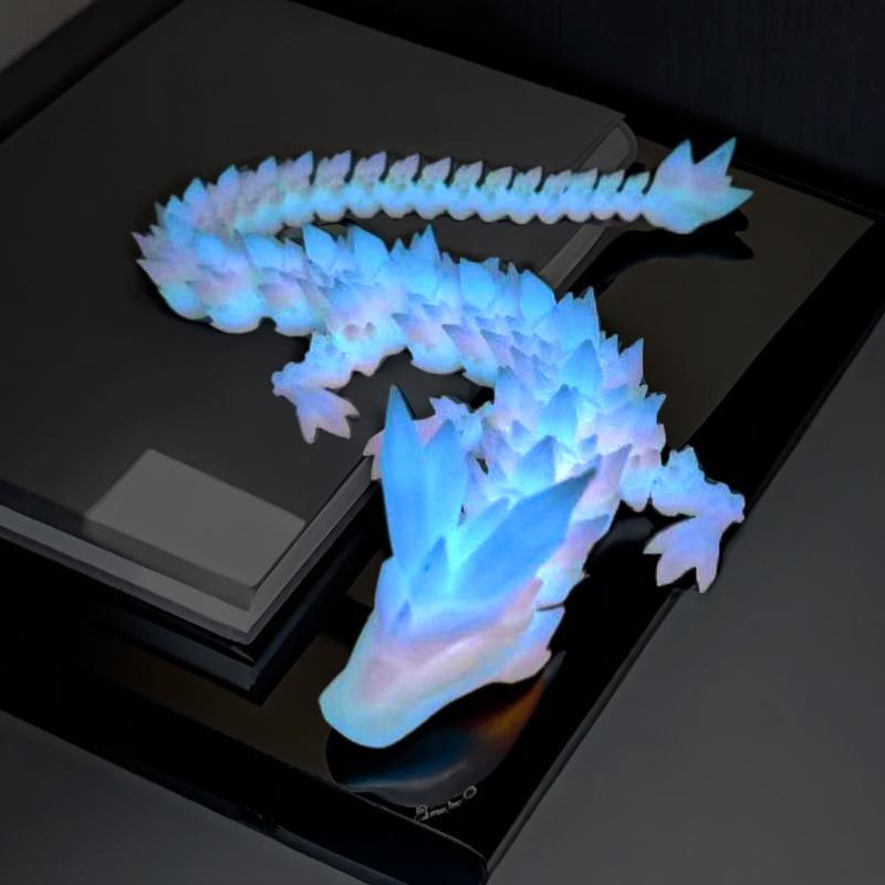 Realistic Dragon Statue - Hand-Painted Brick Texture Collectible Figurine for Home Decor