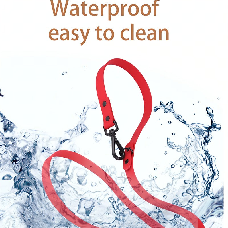 Waterproof Silicone Dog Collar and Leash Set - Odor-Free, Easy Clean for Small to Large Dogs