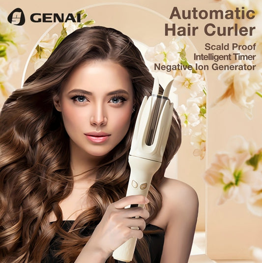 Automatic Hair Curling Iron - Salon Curls in Minutes, 4 Heat Settings, Anti-Tangle Technology