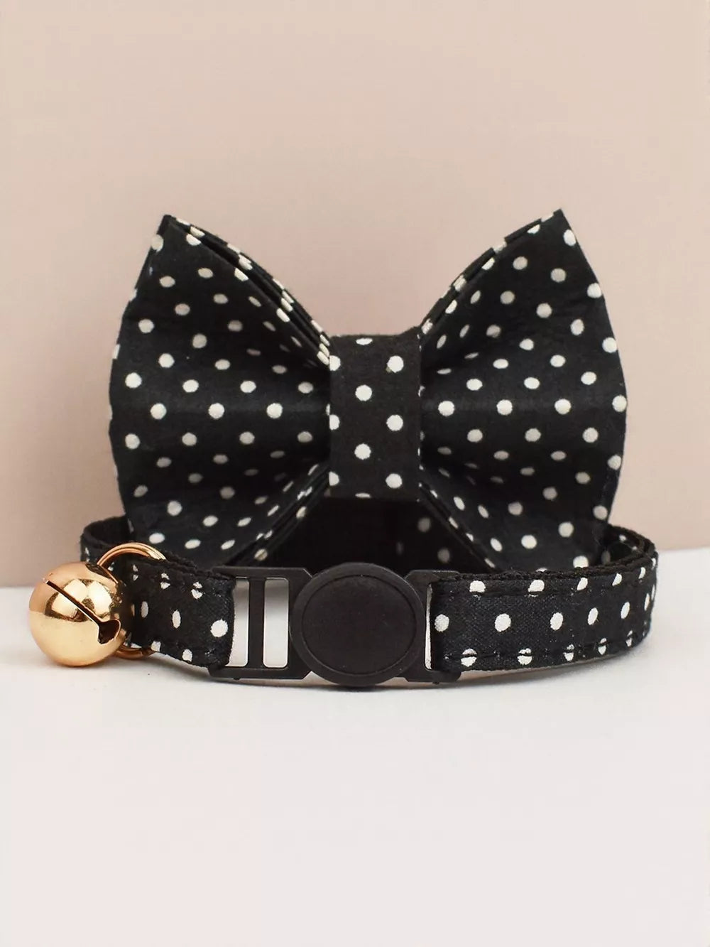 Bow Tie Cat Collar with Bell – 2-Piece Set (Size S & L)