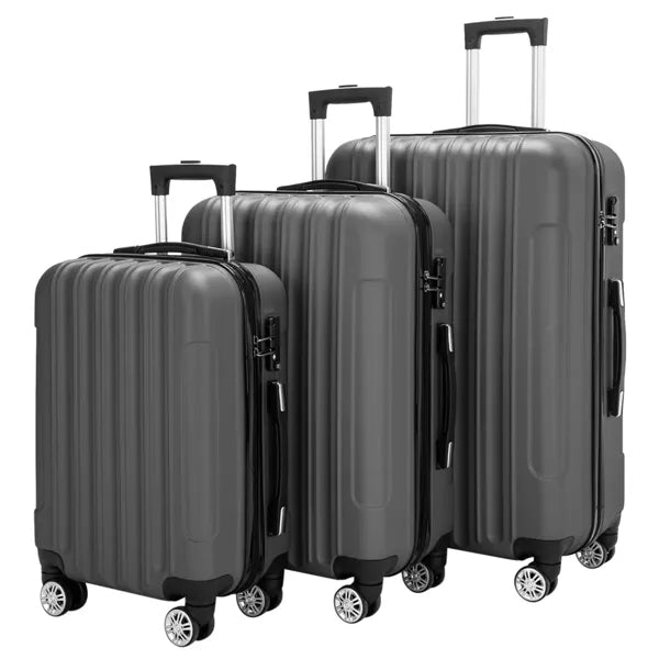 3-Piece Luggage Set - Hardside Spinner Suitcase with TSA Lock, Lightweight Travel Bags
