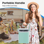 Portable Countertop Ice Maker Machine - 26 lbs Daily, 2 Ice Sizes, Self-Cleaning - Black/Green