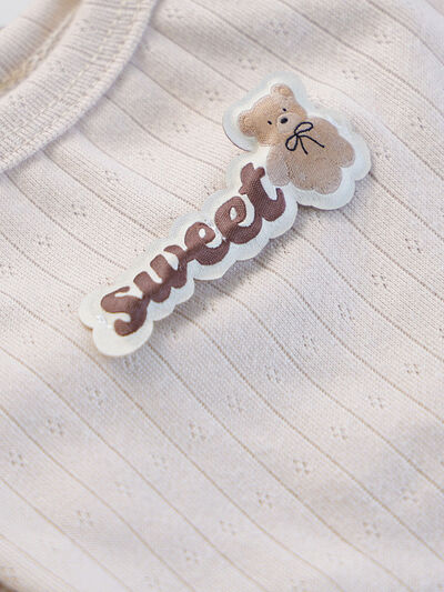 Sweet Bear Patch Ribbed Pet Top – Bow & Frill Dog Shirt