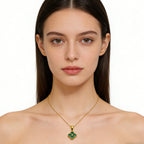 Lucky Four Leaf Clover Necklace | 24K Gold Plated Pendant & Adjustable Chain