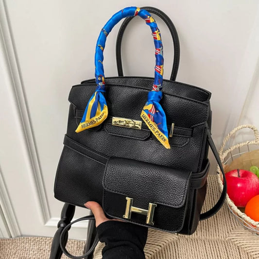 PU Leather Shoulder Handbag – Medium