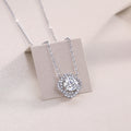 1 Carat Moissanite Pendant Necklace | Sterling Silver Four Leaf Clover