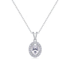 Moissanite Pendant Necklace | 1 Carat Oval Cut | S925 Sterling Silver