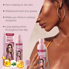 Body Glitter Spray – Long-Lasting Shimmer Highlighter for Face & Body | Vitamin E Formula