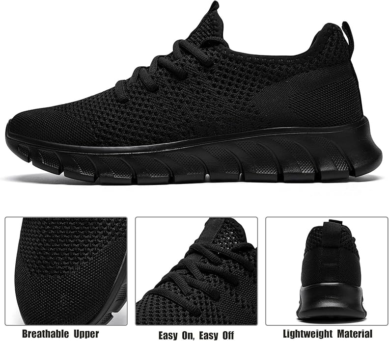 Men's Slip-On Lightweight Mesh Running & Walking Sneakers – Breathable & Non-Slip