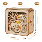 3D Wooden Love Puzzle Night Light – Romantic DIY Model Kit | Ambient Desk Lamp Gift for Women