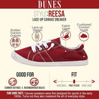 Dunes Sport Women's Reesa Canvas Slip-On Sneaker | Memory Foam, 4 Colors, Regular & Wide