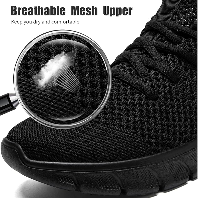 Men's Slip-On Lightweight Mesh Running & Walking Sneakers – Breathable & Non-Slip