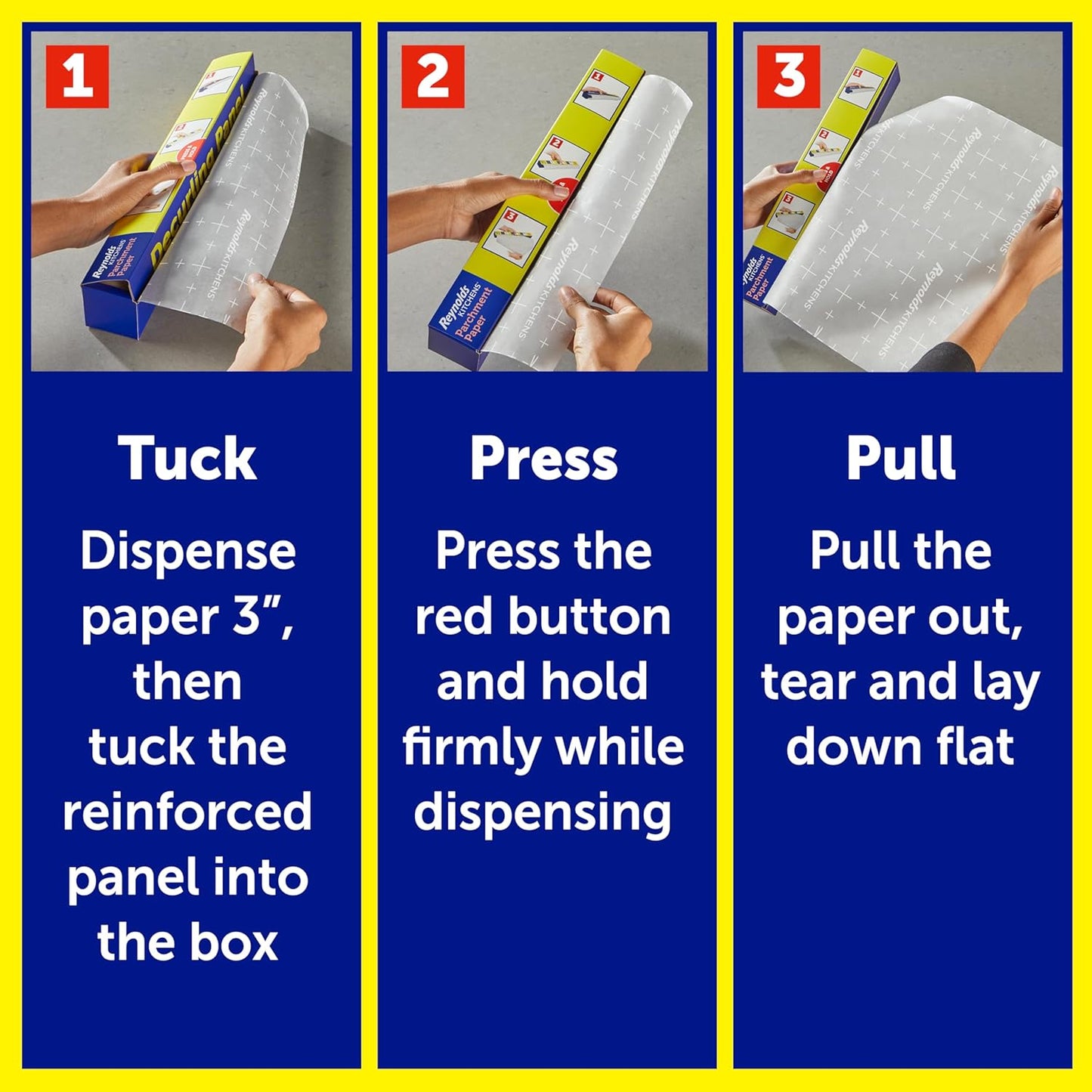 Kitchens Stay Flat Parchment Paper Roll, Non Curling Baking Parchment Paper for Baking and Cooking, Oven Safe up to 425 Degrees, 36 Feet X 15 Inches, 45 Total Sq. Ft.