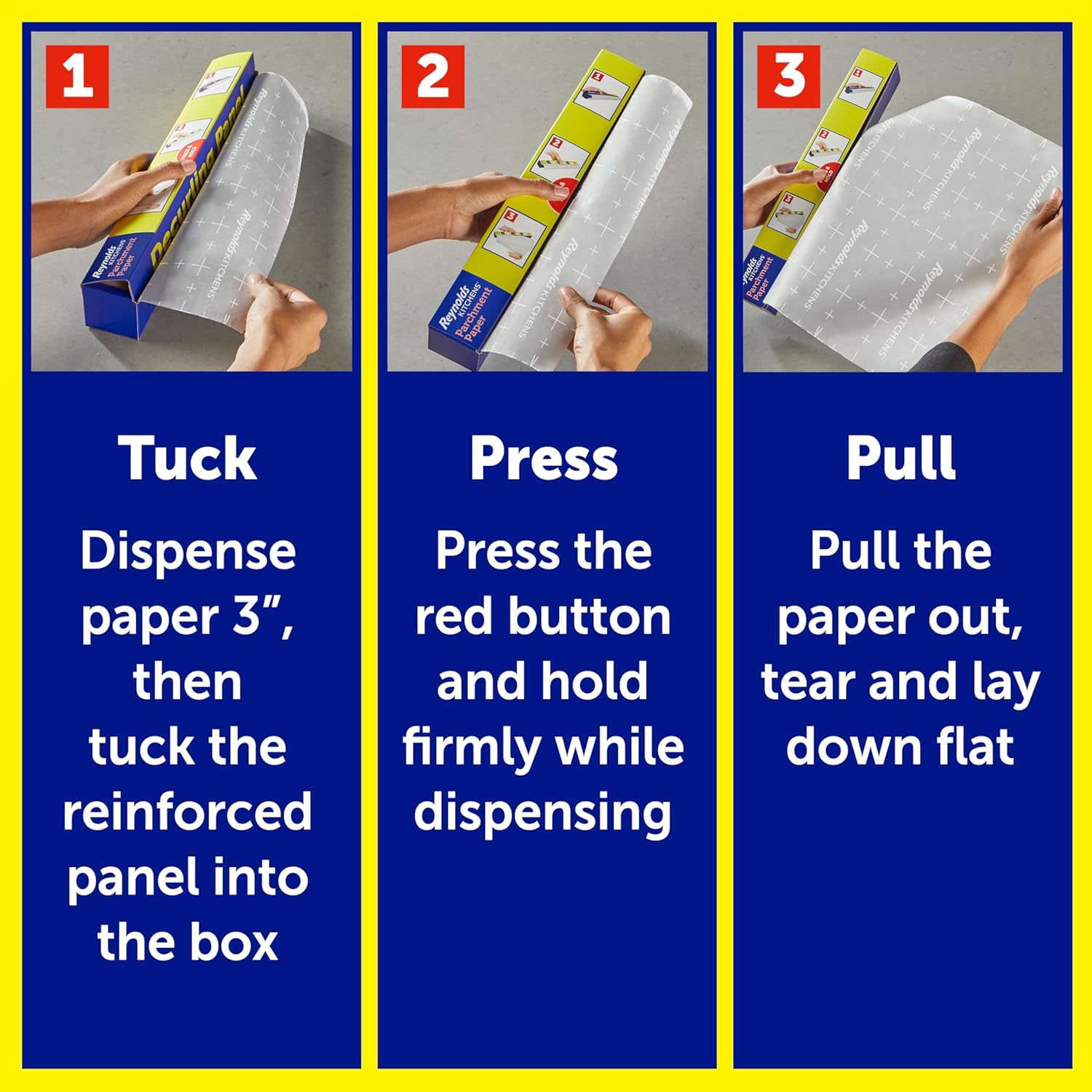 Kitchens Stay Flat Parchment Paper Roll, Non Curling Baking Parchment Paper for Baking and Cooking, Oven Safe up to 425 Degrees, 36 Feet X 15 Inches, 45 Total Sq. Ft.