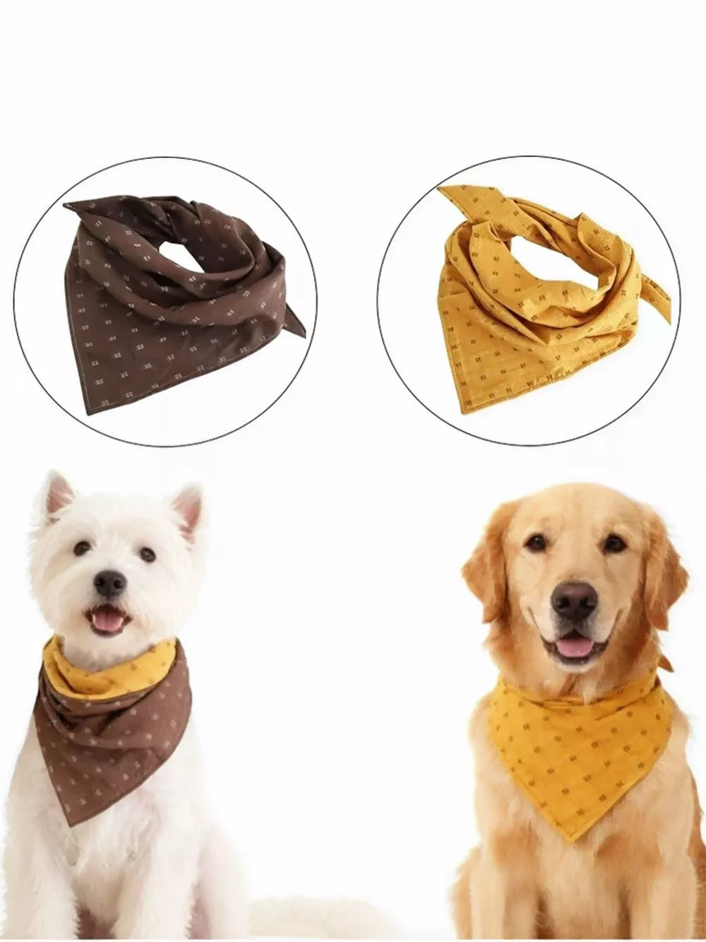 Soft Pet Scarf Bandana – Lightweight Polyester for Dogs & Cats