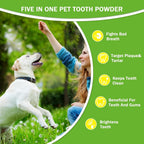 Dog & Cat Dental Powder for Fresh Breath - Natural Teeth Cleaning & Gum Health Support