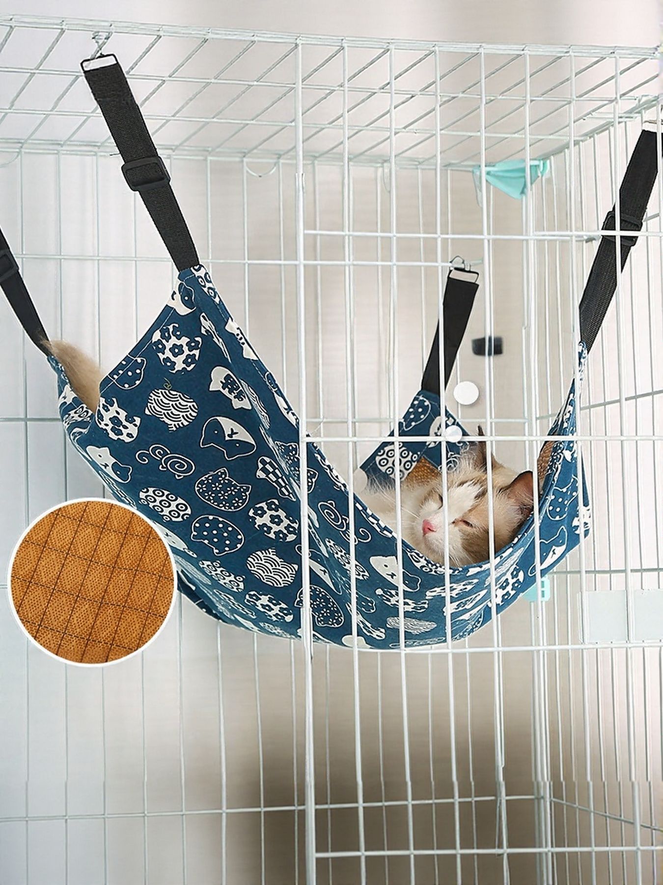Hanging Pet Hammock with Adjustable Straps – Cozy Perch for Cats & Small Pets