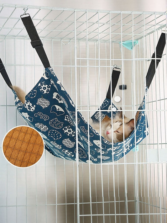 Hanging Pet Hammock with Adjustable Straps – Cozy Perch for Cats & Small Pets