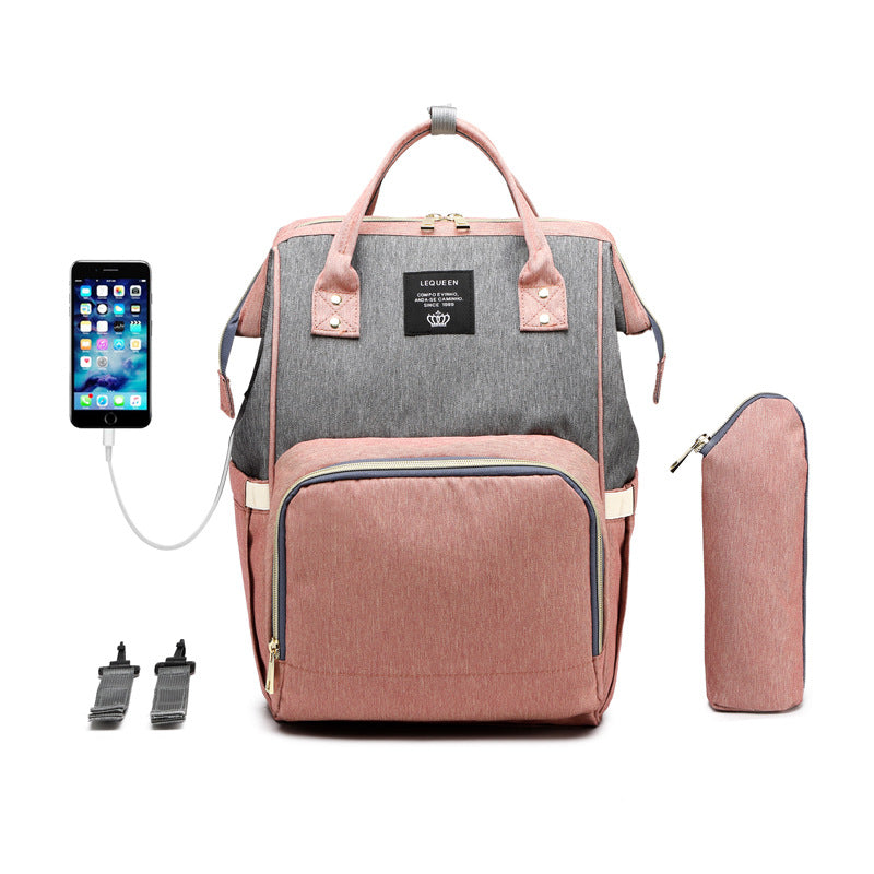 Multi-Pocket Diaper Bag Backpack - Large Capacity Travel Organizer for Moms