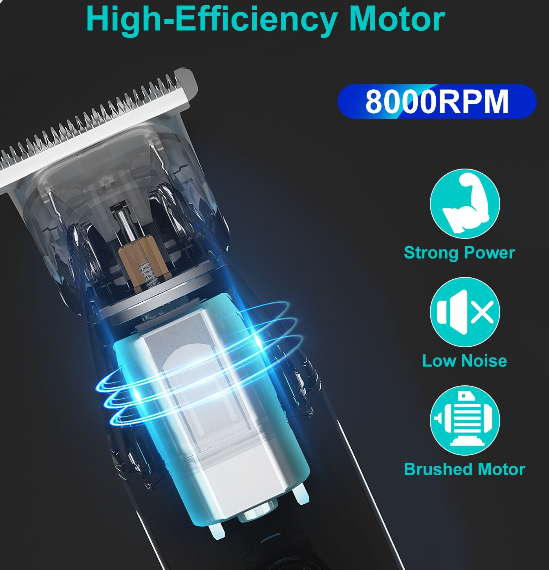 5-in-1 Beard Trimmer Kit for Men – IPX5 Waterproof, 90-Min Battery & 5 Precision Heads