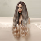 Ombre Brown to Blonde Long Curly Wig | Heat-Resistant Synthetic