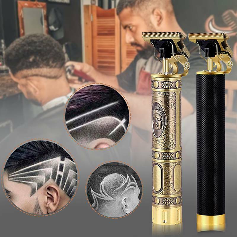 Professional Cordless Hair Clipper & Beard Trimmer - Zero Gap T-Blade for Precision Cuts