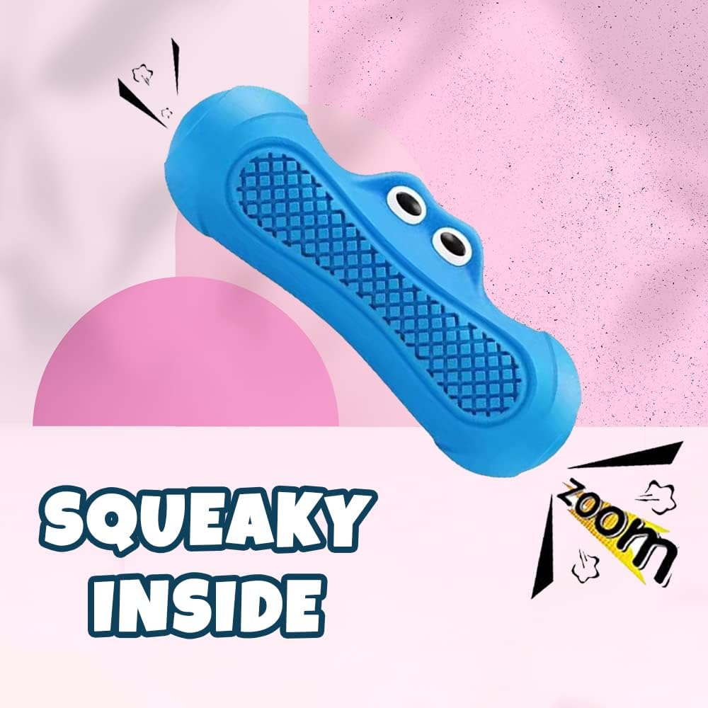 Durable Rubber Squeaky Dog Toy – Monster Design for Aggressive Chewers