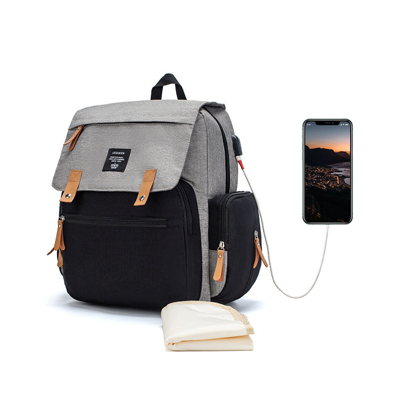 Multi-Pocket Diaper Bag Backpack - Large Capacity Travel Organizer for Moms