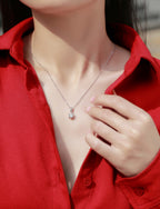 Moissanite Pendant Necklace | 1ct 2ct 3ct | S925 Sterling Silver & Platinum Plated