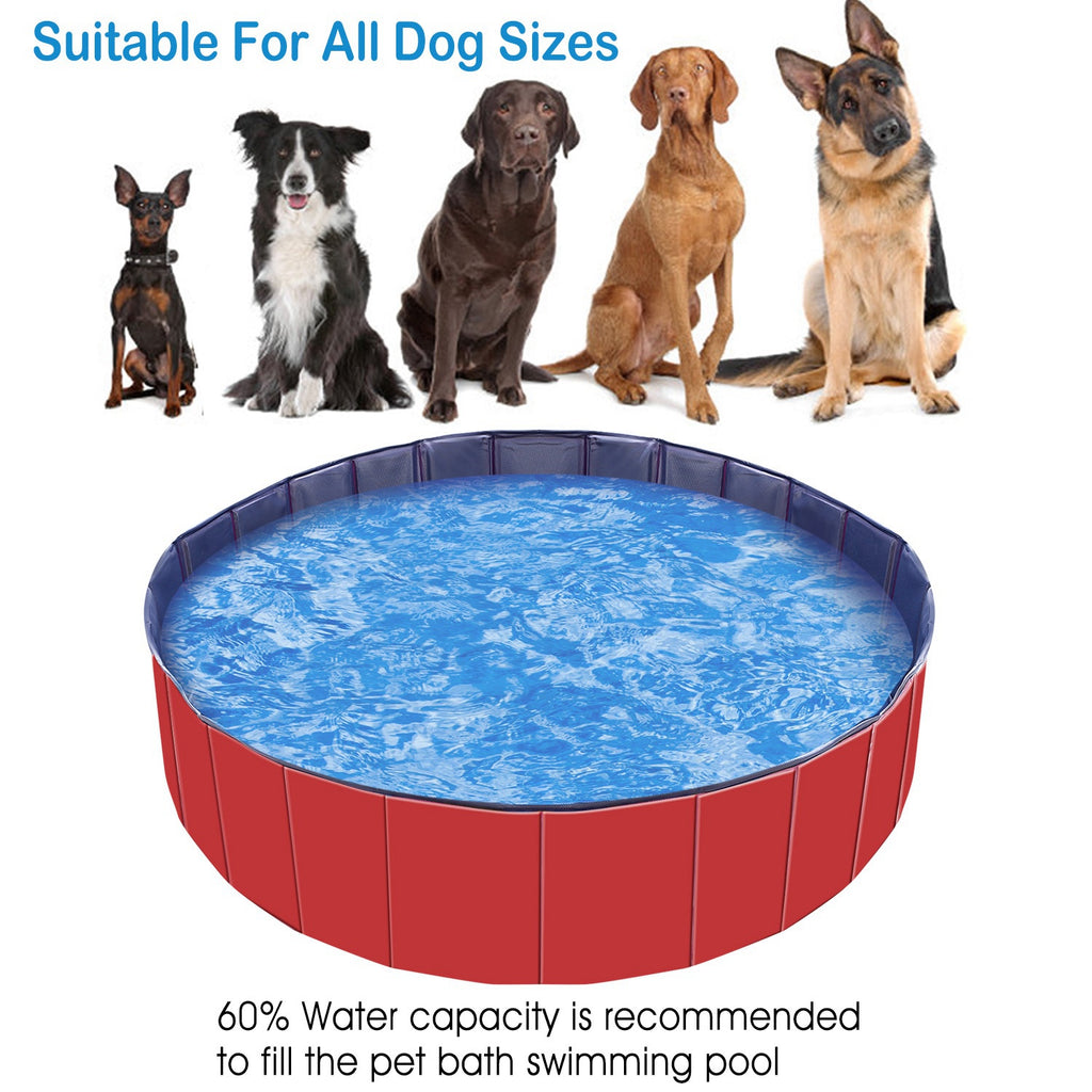 Extra Large Foldable Dog Pool 63" – Portable Swimming Pool for Dogs & Cats