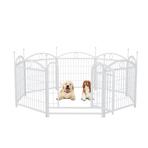 Heavy Duty Dog Playpen – 8-Panel Exercise Pen with Door | 24" Height, Indoor & Outdoor
