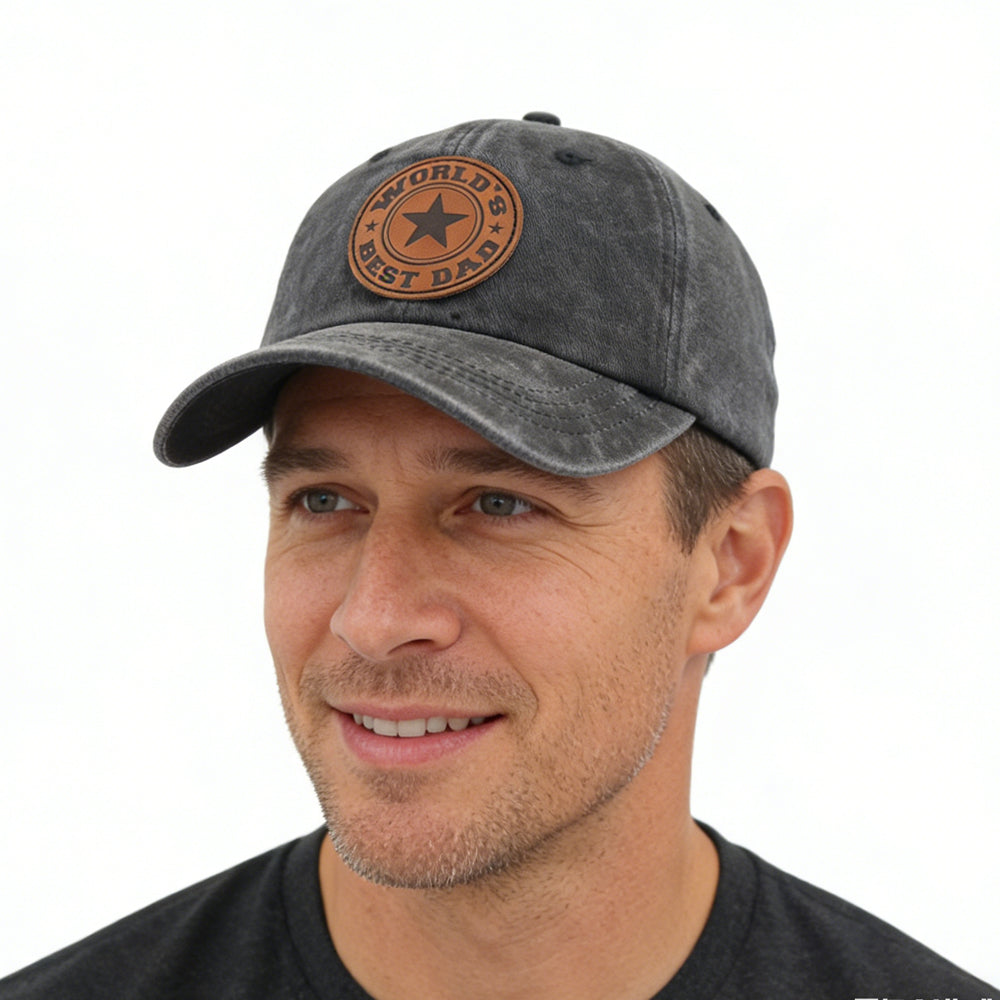 World's Best Dad Baseball Cap - Embroidered Cotton Hat for Men