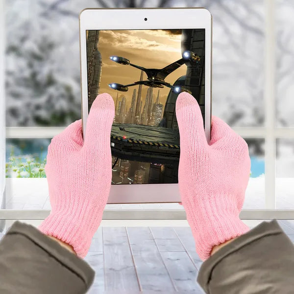 Winter Touchscreen Gloves - Warm Windproof Knit Gloves for Men & Women