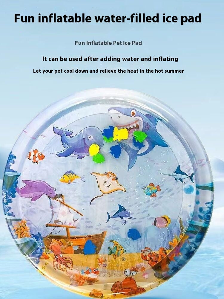 Inflatable Cooling Pet Water Bed & Ice Pad Mat for Dogs & Cats