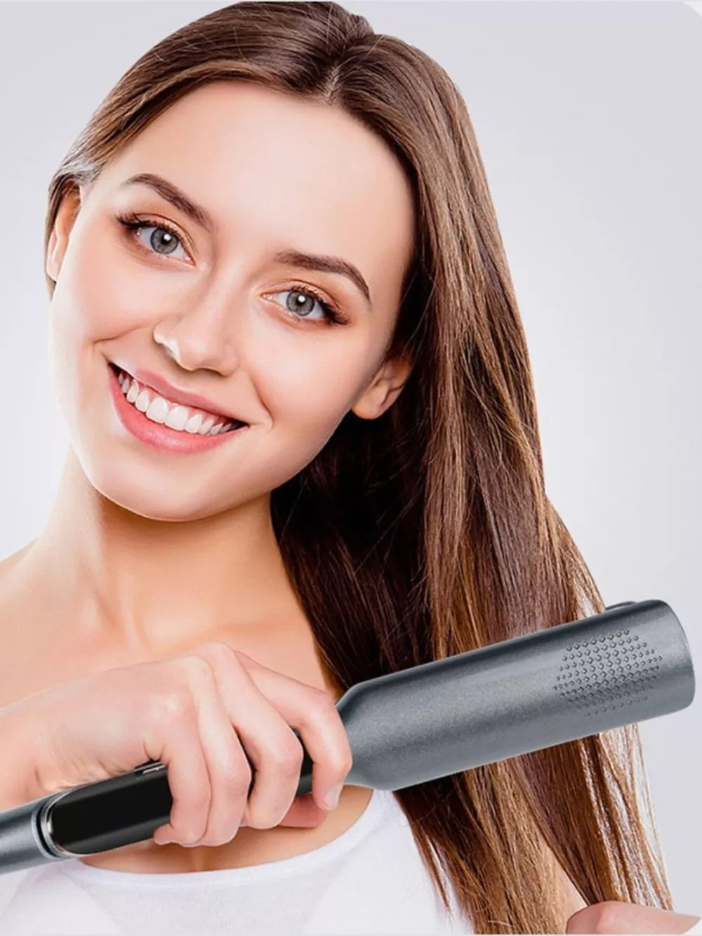 2-in-1 Hair Straightener & Curler – Adjustable Temperature Flat Iron for Straight & Wavy Styles