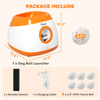 PawHut Automatic Dog Ball Launcher - Rechargeable Fetch Machine for Medium & Large Dogs