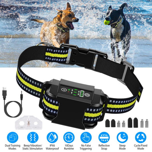 Smart Dog Bark Collar – Rechargeable, Waterproof, 6-Level Anti-Bark Training Collar for Dogs 8–88 lbs